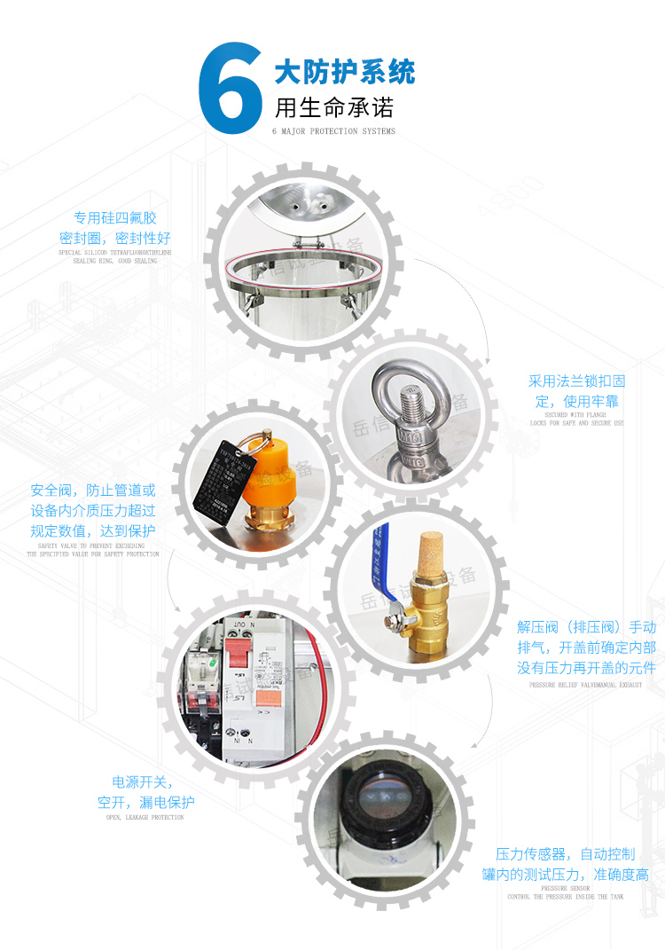 壓力傳感器，自動控制 罐內(nèi)的測試壓力，精準度高